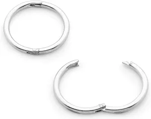 365 SLEEPERS Sterling Silver 8mm - 12mm Hinged Hoop Nose Helix Tragus Lip Ear Septum Ring Sleeper Earrings - Hand Made In Australia - Nickel Free Hypoallergenic