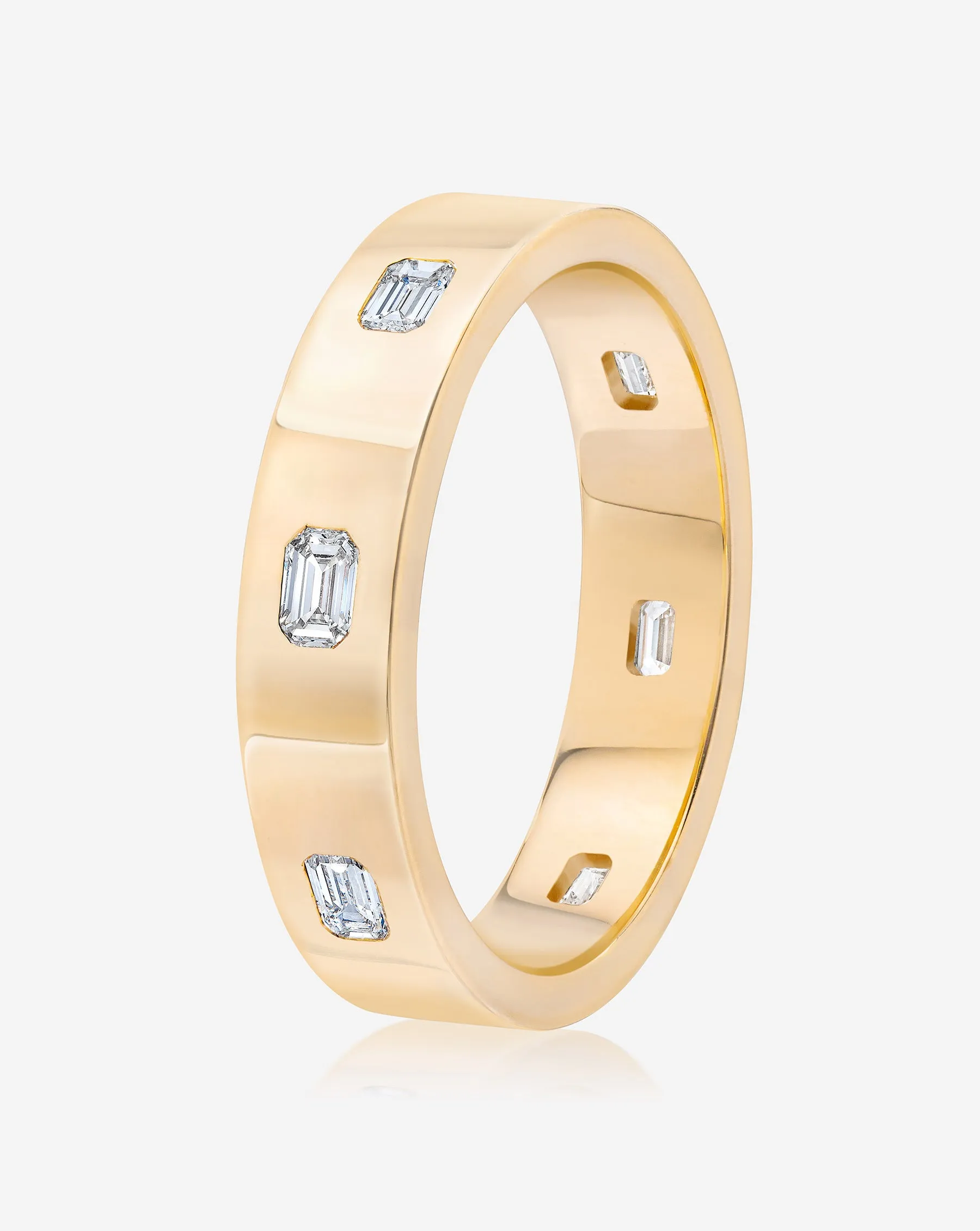 5 mm Emerald Luxe Inlay Wedding Band