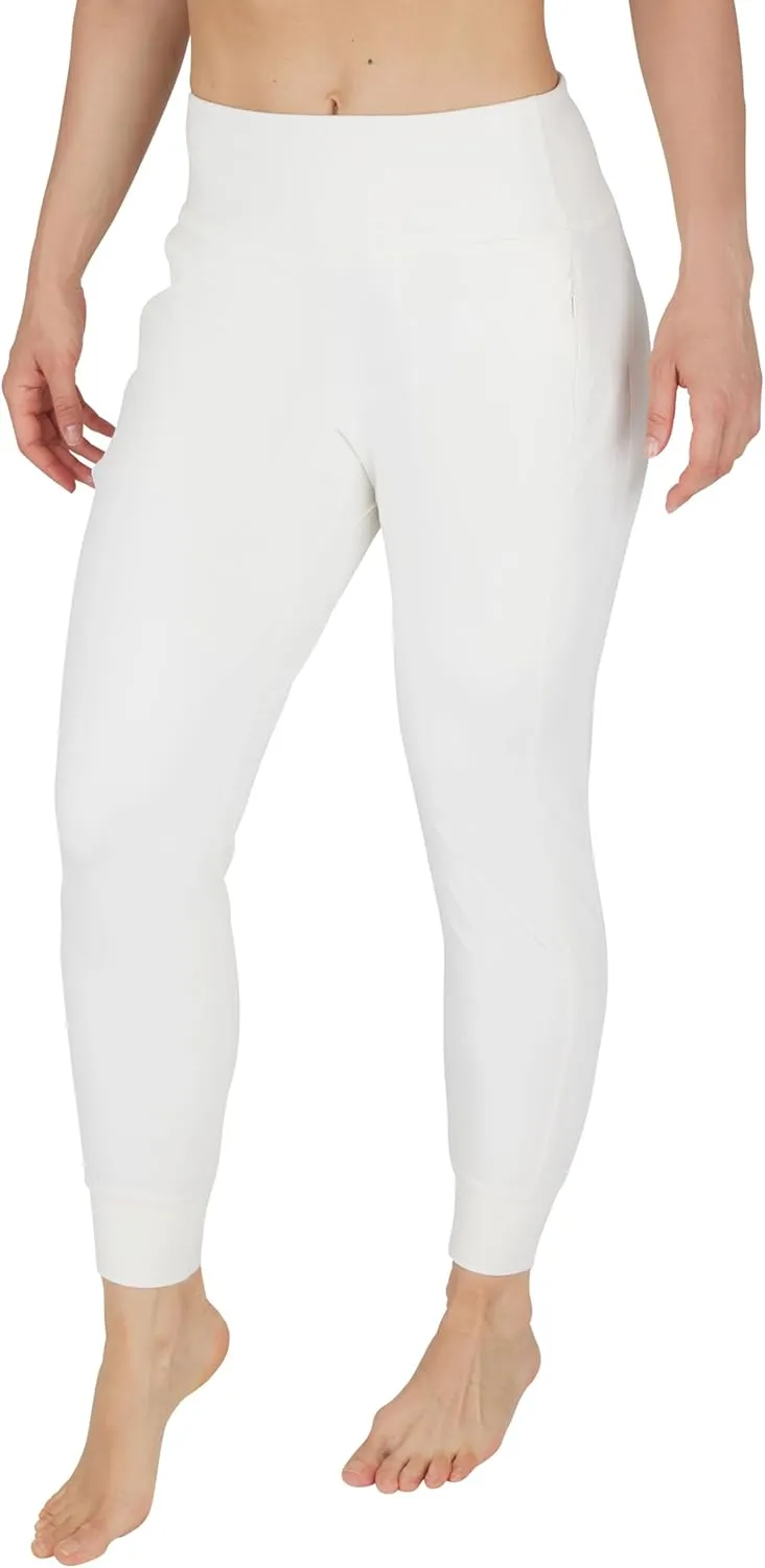 90 Degree By Reflex Womens Jogger Pants Athletic High Waisted Running Sweatpants Workout Jogger with Zippered Pockets