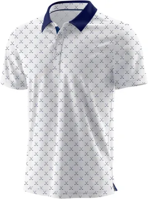 Askdeer Men's Golf Polo Shirts Short Sleeve Performance Dry Fit Polo Shirt Moisture Wicking Casual Golf Shirts