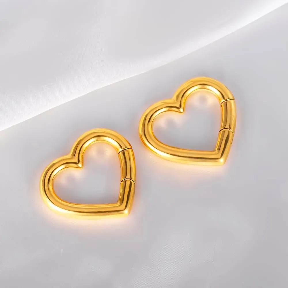 DOEARKO 2PCS Ear Gauges Ear Hangers Weights for Stretched Ear Plugs Body Piercing Tunnels 316 Stainless Steel Hypoallergenic Body Jewelry