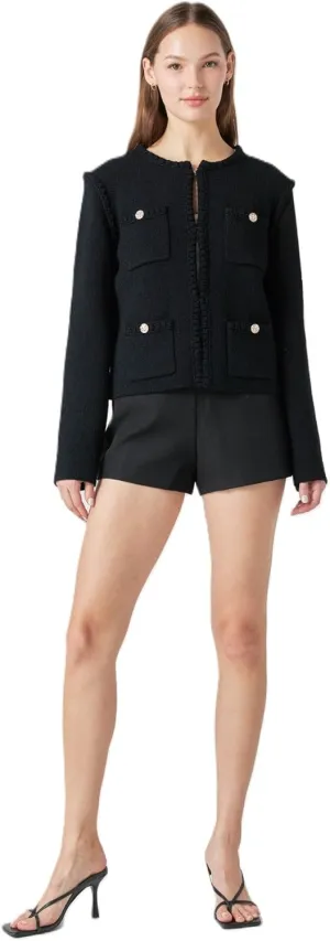 endless rose Women's Braided Knit Jacket