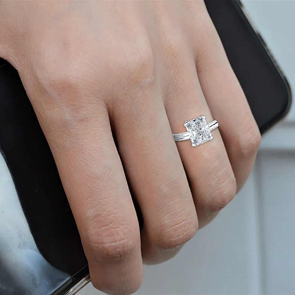 IGI Certified 2.03 ct. G - VS1 Radiant Cut Lab Grown Diamond Solitaire Engagement Ring in 14k Gold