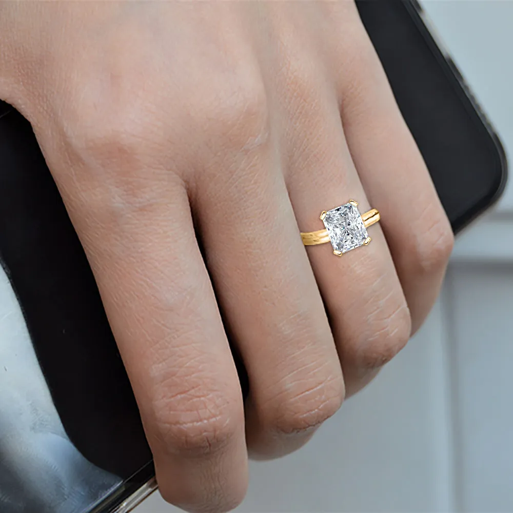 IGI Certified 2.03 ct. G - VS1 Radiant Cut Lab Grown Diamond Solitaire Engagement Ring in 14k Gold