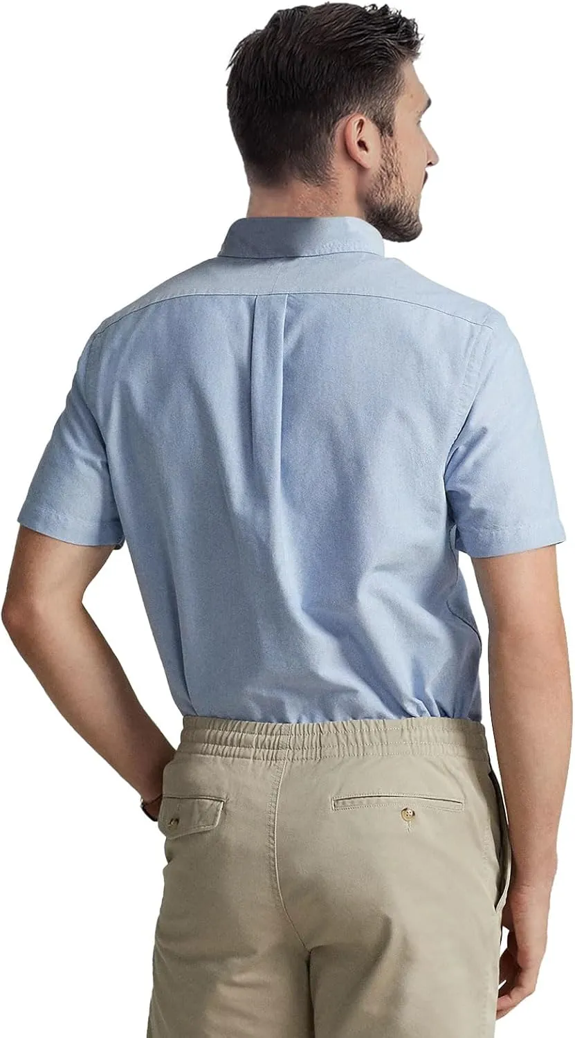 Polo Men's Short Sleeve Classic Fit Oxford Shirt for Business Casual