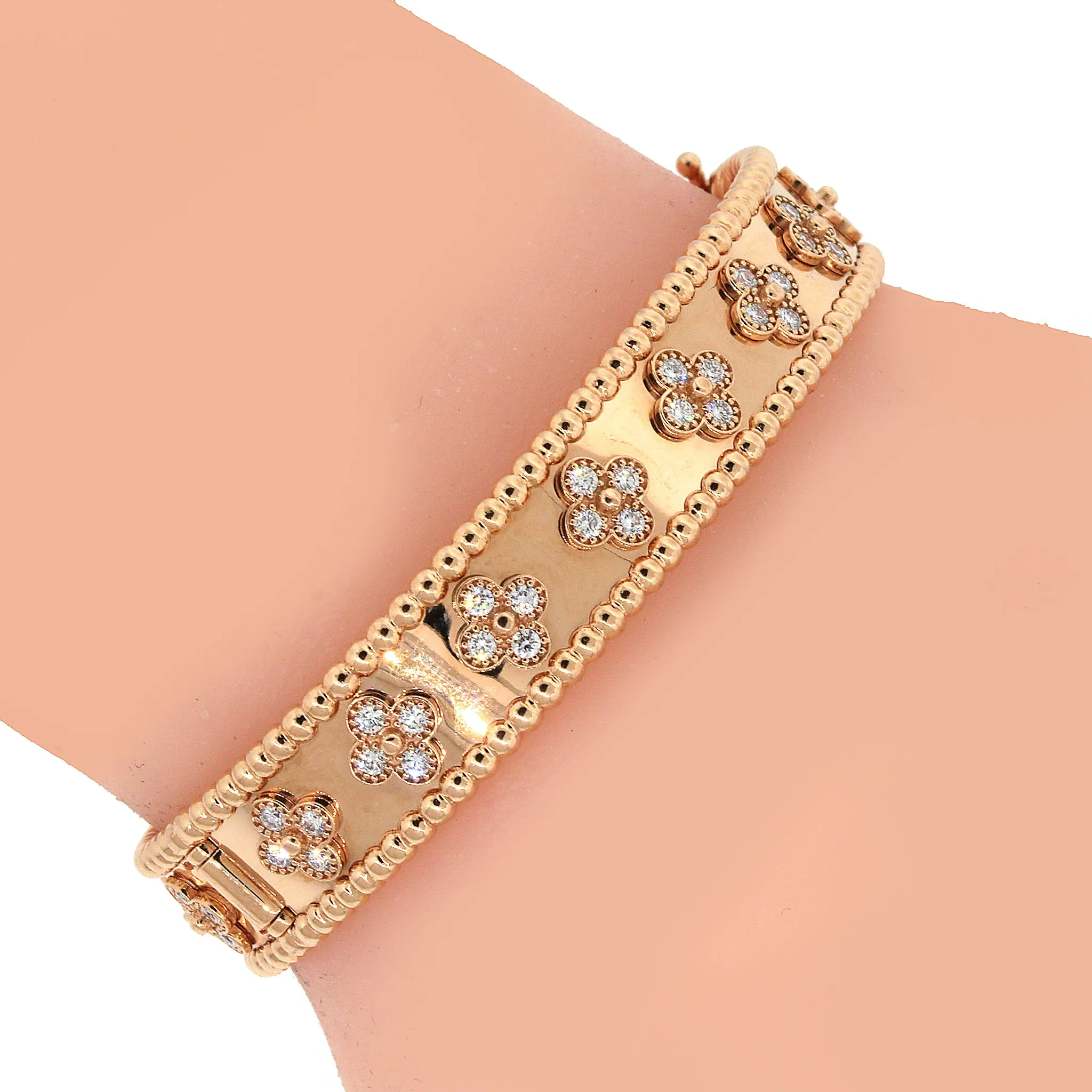 Van Cleef & Arpels Perlée Collection Diamond Bracelet in 18k Gold
